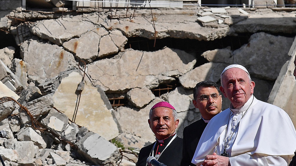 El Papa recorrió dos de las ciudades más golpeadas por la milicia del Estado Islámico, Mosul y Qaraqosh.