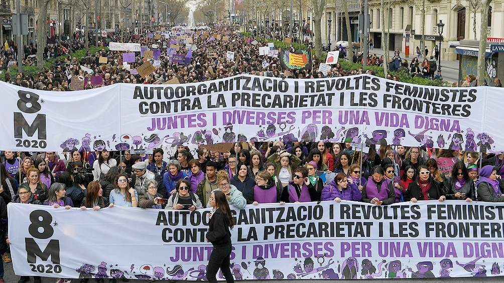 La voz de las mujeres se hizo oir en Barcelona. 
