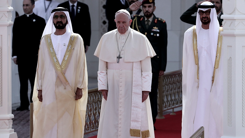 La segunda visita de Francisco a Medio Oriente fue a los Emiratos Árabes Unidos en el 2019.
