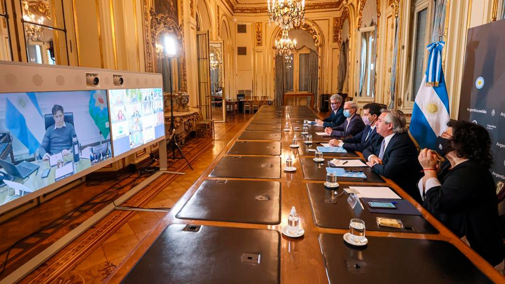 Videoconferencia de Alberto Fernández con gobernadores.