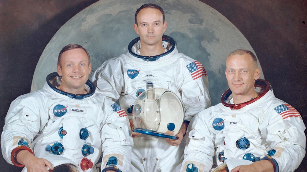 Armstrong, Collins y Aldrin, los héroes de la Apolo 11.