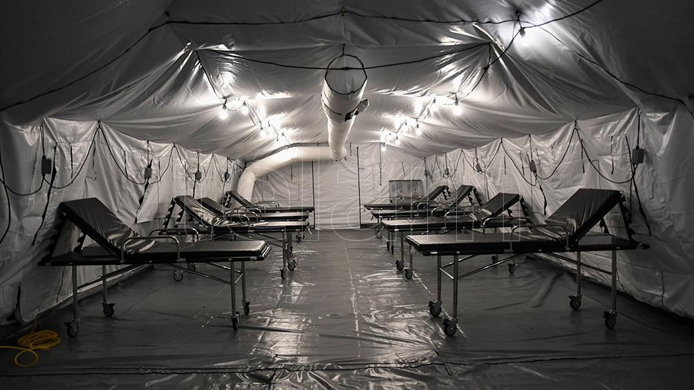 Hospitales modulares cedidos por el Comando Sur de los Estados Unidos.