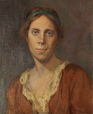 Autorretrato de Léonie Matthis, considera la "paisajista de la historia".