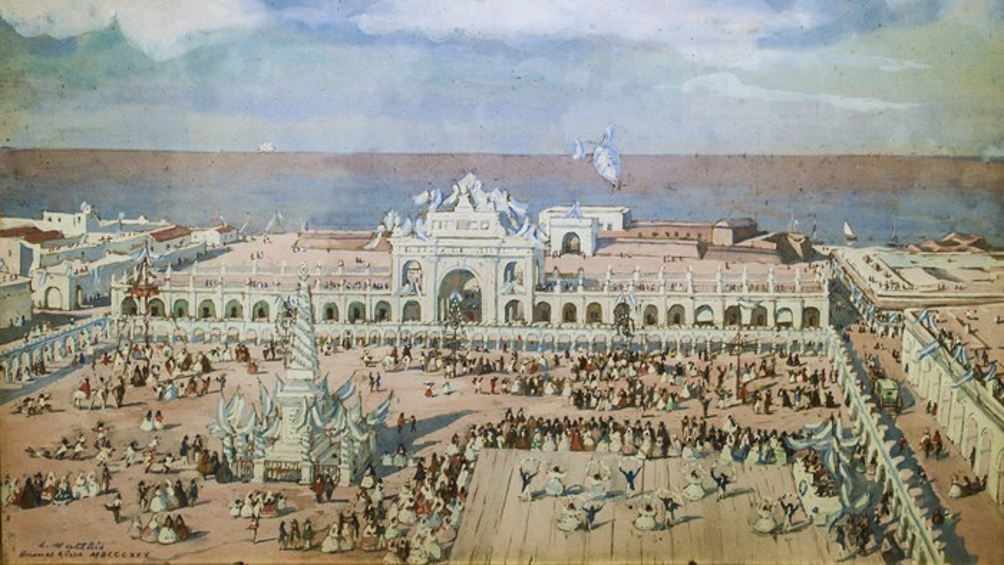 El festejo del 25 de Mayo en Buenos Aires, en 1830.