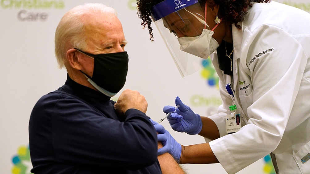 Biden ya recibió las dosis de vacuna contra el coronavirus
