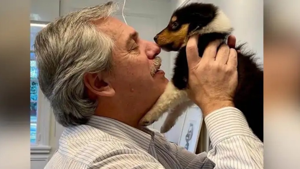 Kaila, cuando Alberto Fernández la presentó en Instagram.