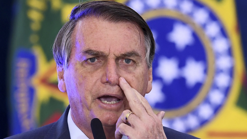 El presidente Jair Bolsonaro encabezó una multitudinaria caravana de motociclistas en Brasilia