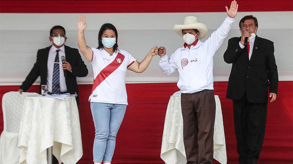 Keiko Fujimori y Pedro Castillo a todo o nada por la presidencia peruana