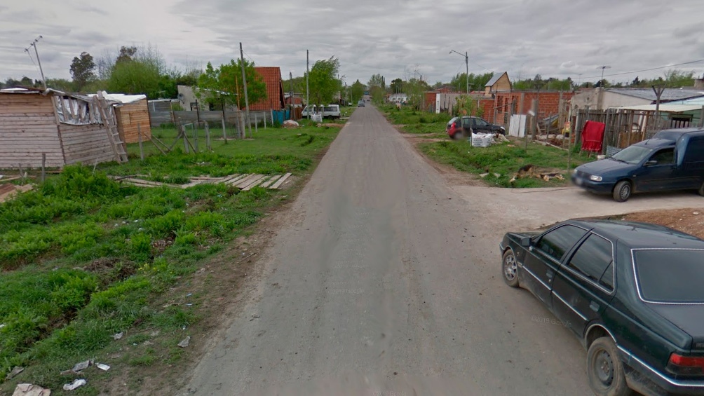 La zona donde ocurrió el femicidio en el barrio platense de Los Hornos. 