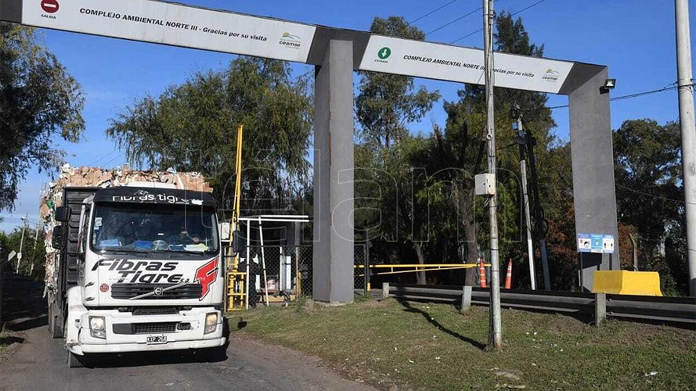 Predio de la Ceamse en la localidad bonaerense de José León Suárez. (Foto: Daniel Dabove)