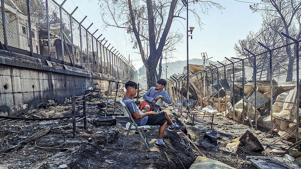 Los incendios del año pasado devastaron Moria, por entonces el mayor campamento de refugiados de Europa.