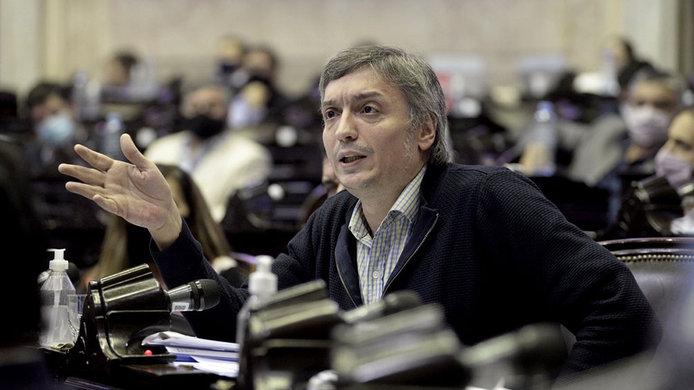 Máximo Kirchner, último orador y principal impulsor del proyecto de ley aprobado en Diputados.