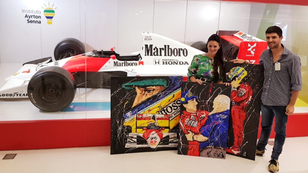 Daniela Montesano logró plasmar el abrazo de dos actores fundamentales de la historia de la Fórmula 1