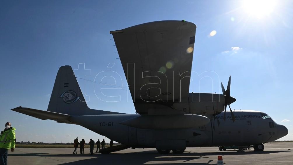 Un C-130 Hércules en pista. Foto: Sebastián Granata.