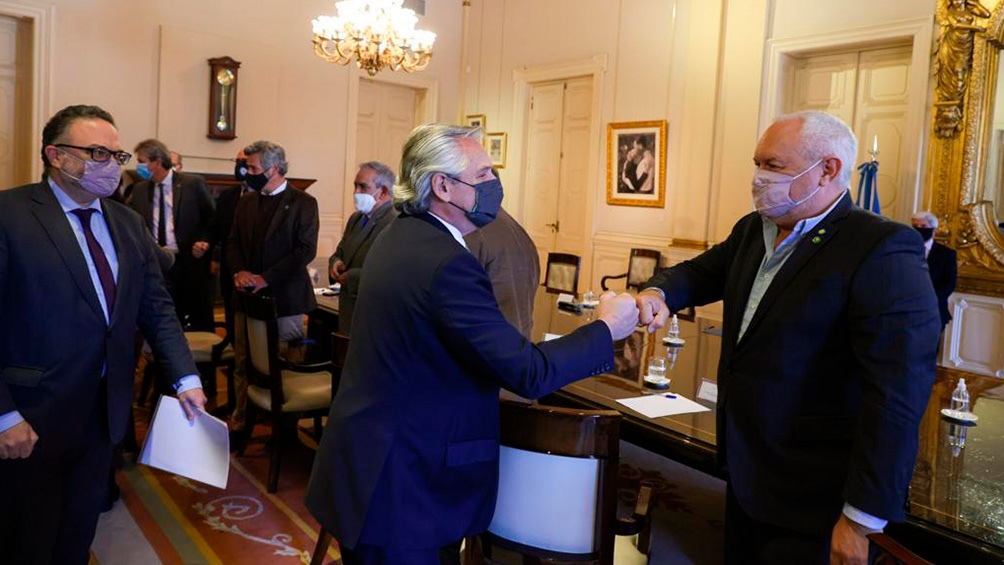 Alberto Fernández se reunió en la Casa Rosada con representantes de las entidades rurales y cámaras que nuclean a industriales y exportadores de la carne.