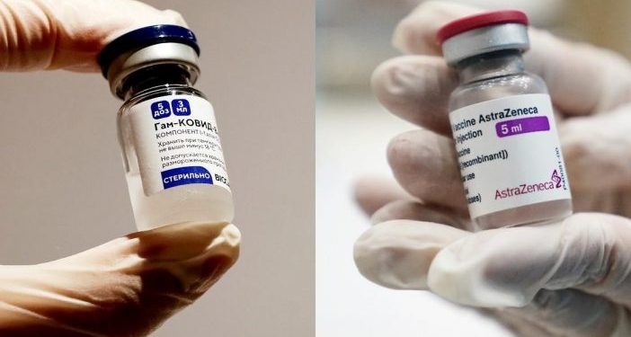 Estudio confirma eficacia de combinar vacunas AstraZeneca y Sputnik V contra el Covid-19