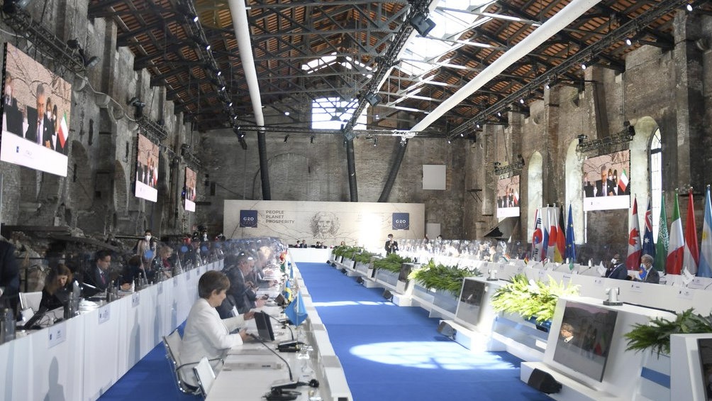 Cumbre de ministros de Finanzas del G20 en Venecia. Foto Twitter: @g20org.