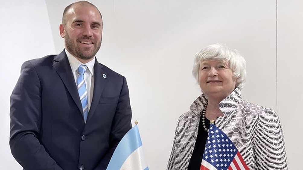 El ministro de Economía, Martín Guzmán, se reunió de manera bilateral con la secretaria del Tesoro de Estados Unidos, Janet Yellen, en Venecia.