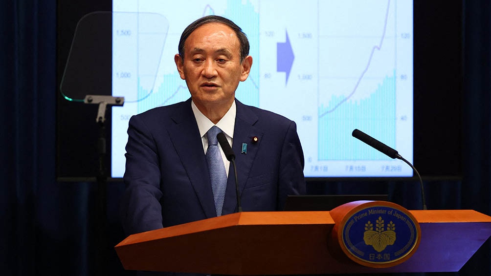 "La infección se propaga a una velocidad nunca vista antes", dijo el primer ministro Yoshihide Suga. Foto: AFP