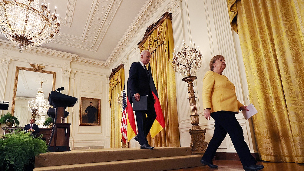 Merkel se reunió con el presidente estadounidense, Joe Biden