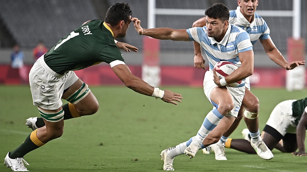 Gran triunfo de Los Pumas frente a Sudáfrica. Foto: AFP