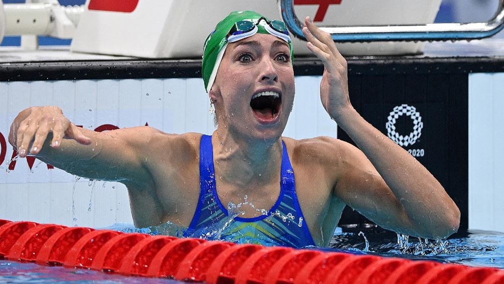 Tatjana Schoenmaker, ganadora y récord en Tokio 2020, en los 200 metros pecho (Foto: AFP)