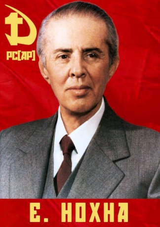 Buletti se declara admirador de Envar Hoxha, el líder de la revolución albanesa.