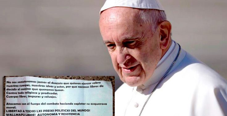 Amenaza al papa Francisco: le enviaron una carta con tres balas