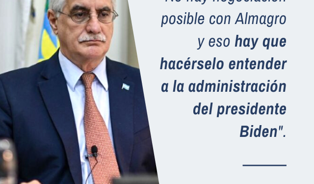 Tenia razón CFK: En un mensaje dirigido al Presidente Biden, Taina le dijo que “Almagro debe renunciar a la OEA”
