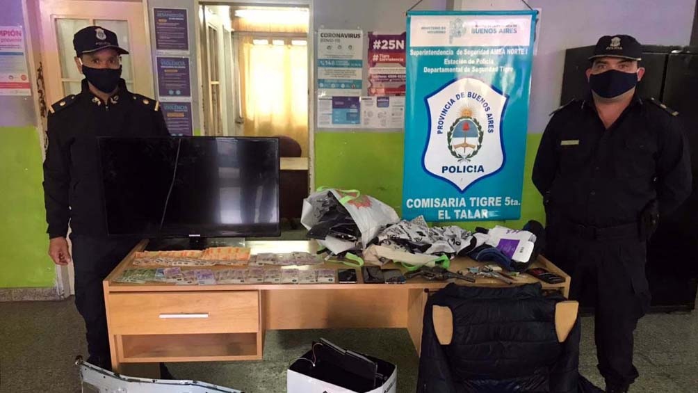 Los investigadores identificaron a dos sospechosos. Foto: Prensa Ministerio de Seguridad.