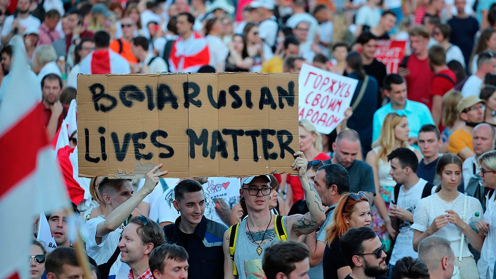 Una de las manifestaciones en contra de Lukashenko. Foto: AFP.