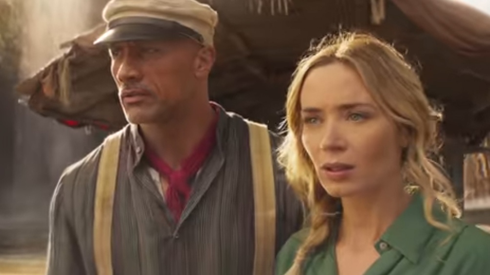 Dwayne Johnson y Emily Blunt en "Jungle Cruise"