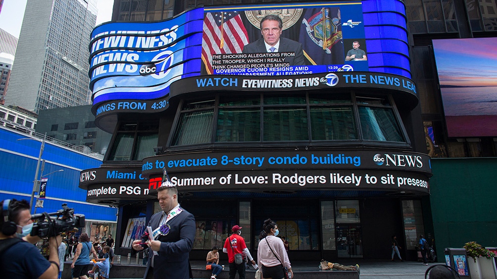 La renuncia de Cuomo. Foto: AFP.