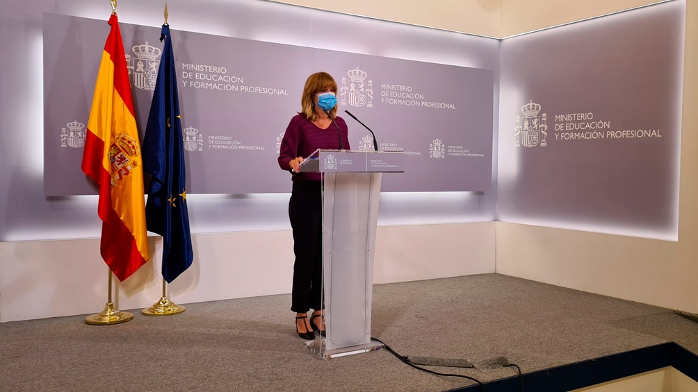 Pilar Alegría, ministra de Educación de España (Foto: Twitter).