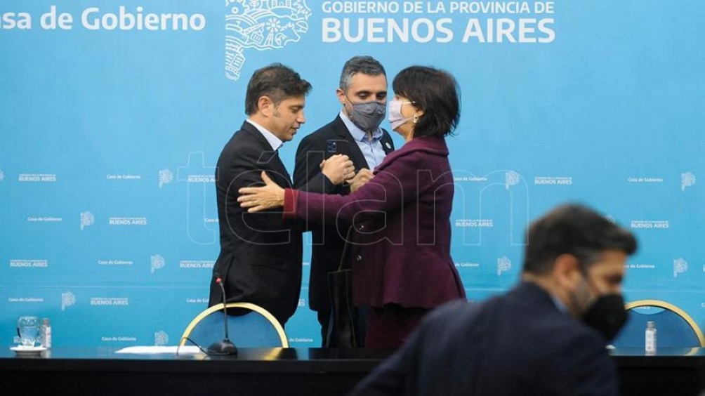 Kicillof: “van a hacer un solo pago, con un solo VEP y van a pagar un monto fijo por ambos impuestos”. Foto: Eva Cabrera.