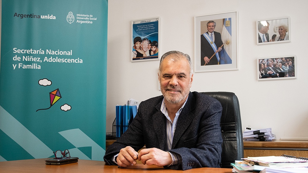 Lerner sostuvo en "el concepto de festejar y homenajear a los niños con la idea de infancias en plural". Foto: Godoy Camila