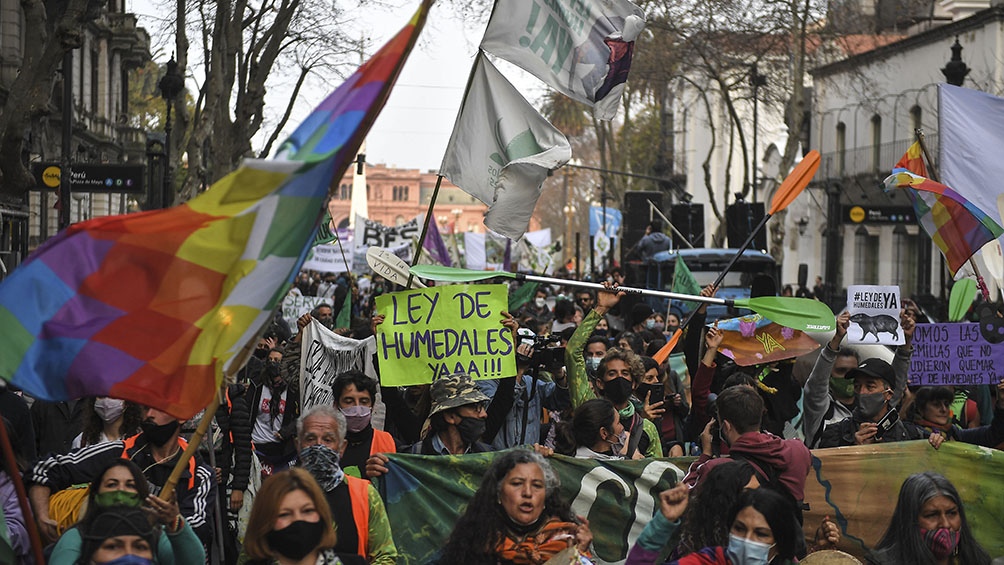 "La ley de humedales está cajoneada en Comisión de Agricultura y Ganadería", dijo Ivo Peruggino (Foto Victor Carreira).