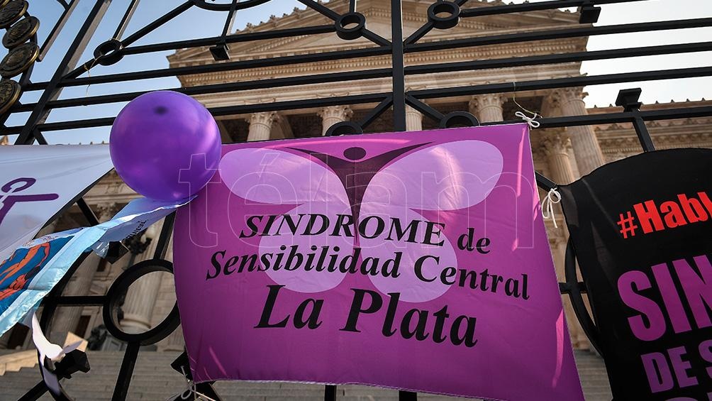 La organización Sensibilización Central Argentina se concentró este mediodía. Foto: Víctor Carreira