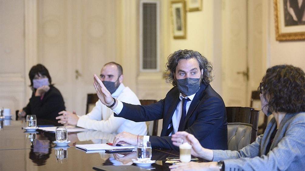 Reunión del gabinete económico, este miércoles en Casa Rosada.