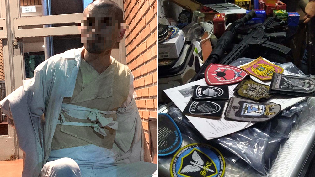 El detenido, identificado por las fuentes como D.M.P, es un paciente psiquiátrico con esquizofrenia.