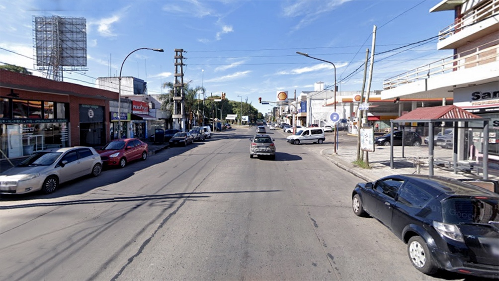 Esquina de avenida Díaz Vélez y Hernandarias, en Ciudadela, lugar en que comenzó la persecución.