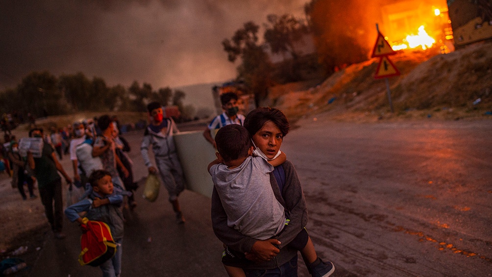 El año pasado un incendio destruyó el campamento de Moria.