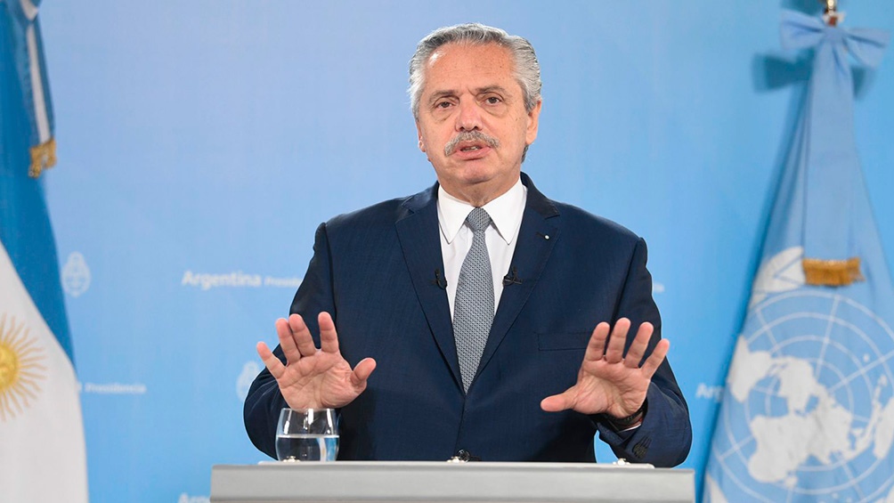 Fernández dijo que “la justicia climática será una quimera sin justicia financiera que contribuya a una justicia social” (Foto: Presidencia de la Nación).