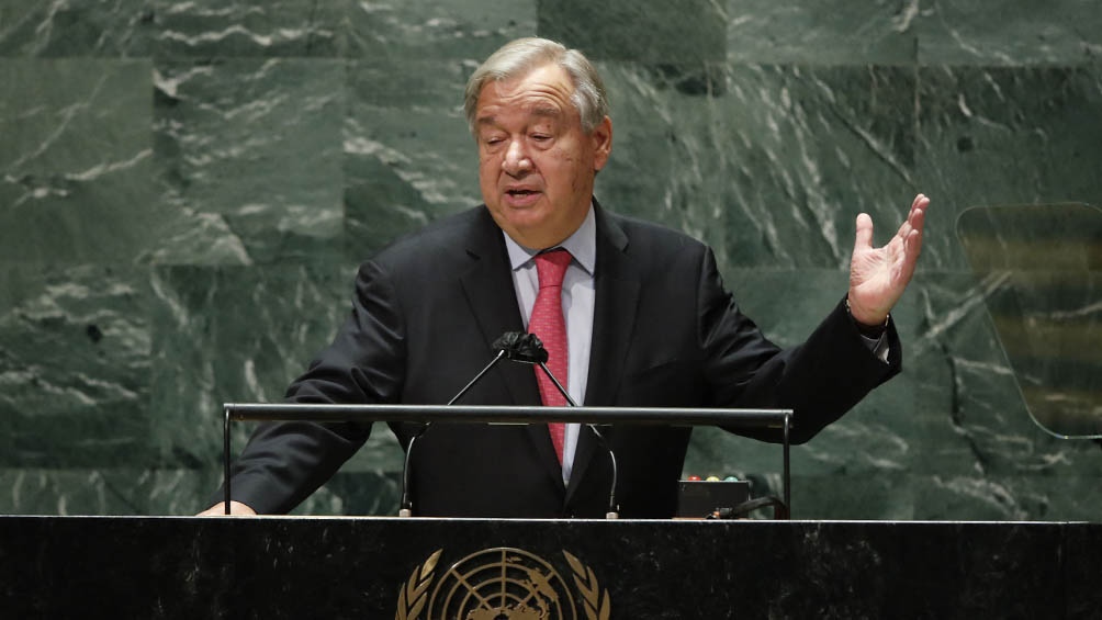 Guterres dijo que la Asamblea que iba a tener la vista puesta en Afganistán, la desigual distribución de vacunas, el cambio climático y la crisis económica.