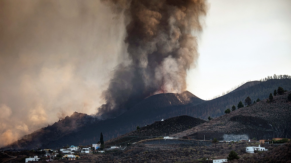Erupción del volcán Cumbre Vieja. Foto AFP.