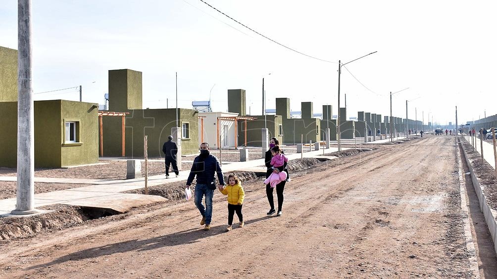 Uno de los planes de construcción de viviendas en marcha en San Juan.
