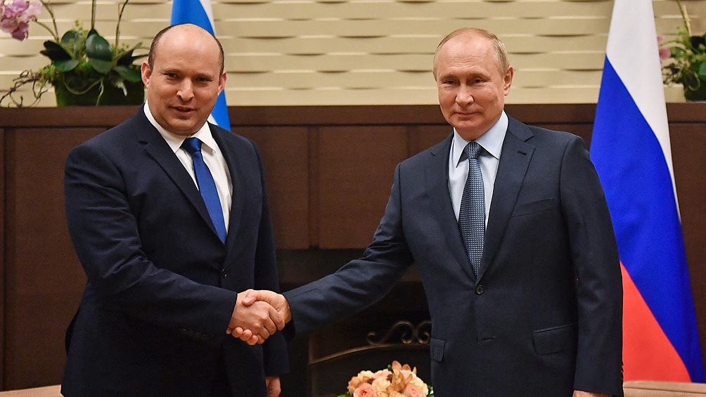 El primer ministro israelí, Naftali Bennett se reunirá con el presidente ruso, Vladimir Putin. Foto: AFP