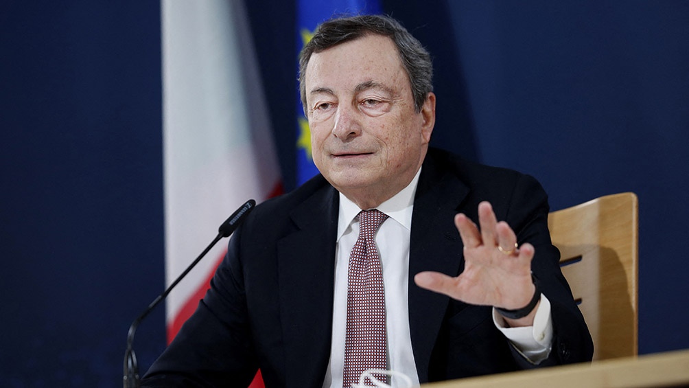 Las fuerzas de centroizquierda que sostienen al premier Mario Draghi aparecen divididas.