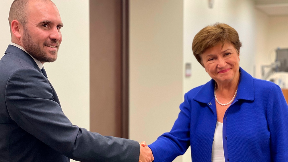 Guzmán y Georgieva se reunieron en Washington para tratar la refinanciación de la deuda Argentina con el FMI.