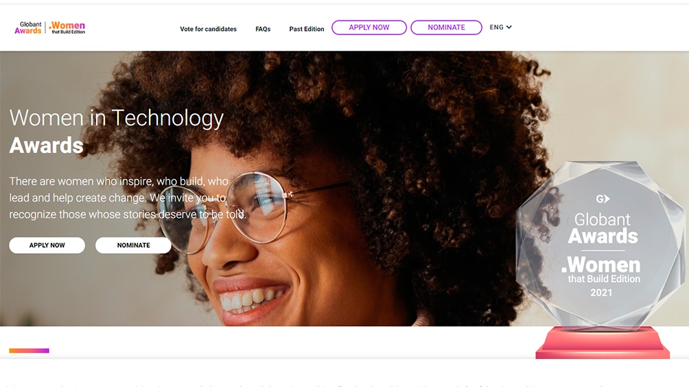 Globant nueva edici�n anual Women that Build Awards Foto: Captura Pagina